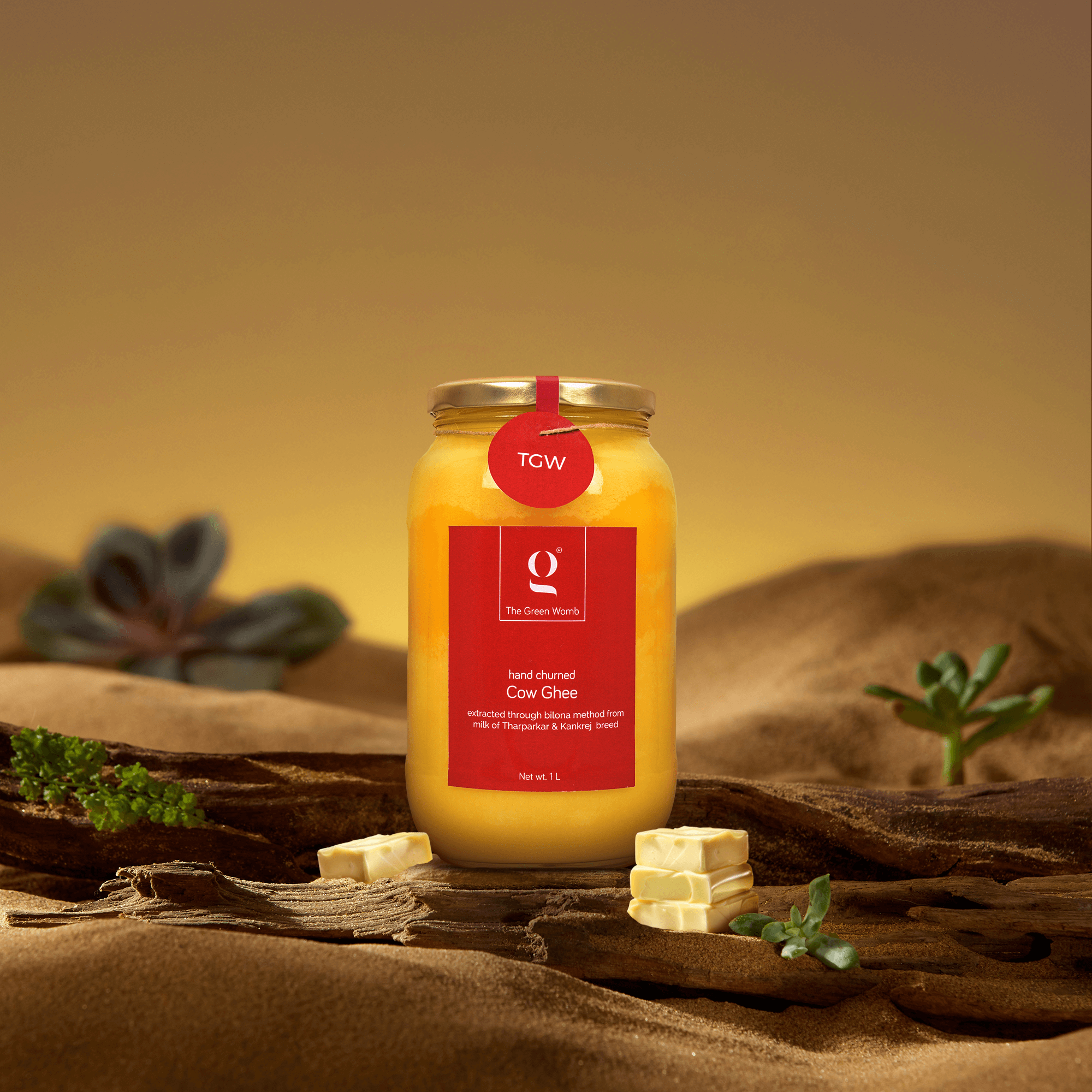 Wood Pressed Organic Hand Churned A2 Cow Ghee