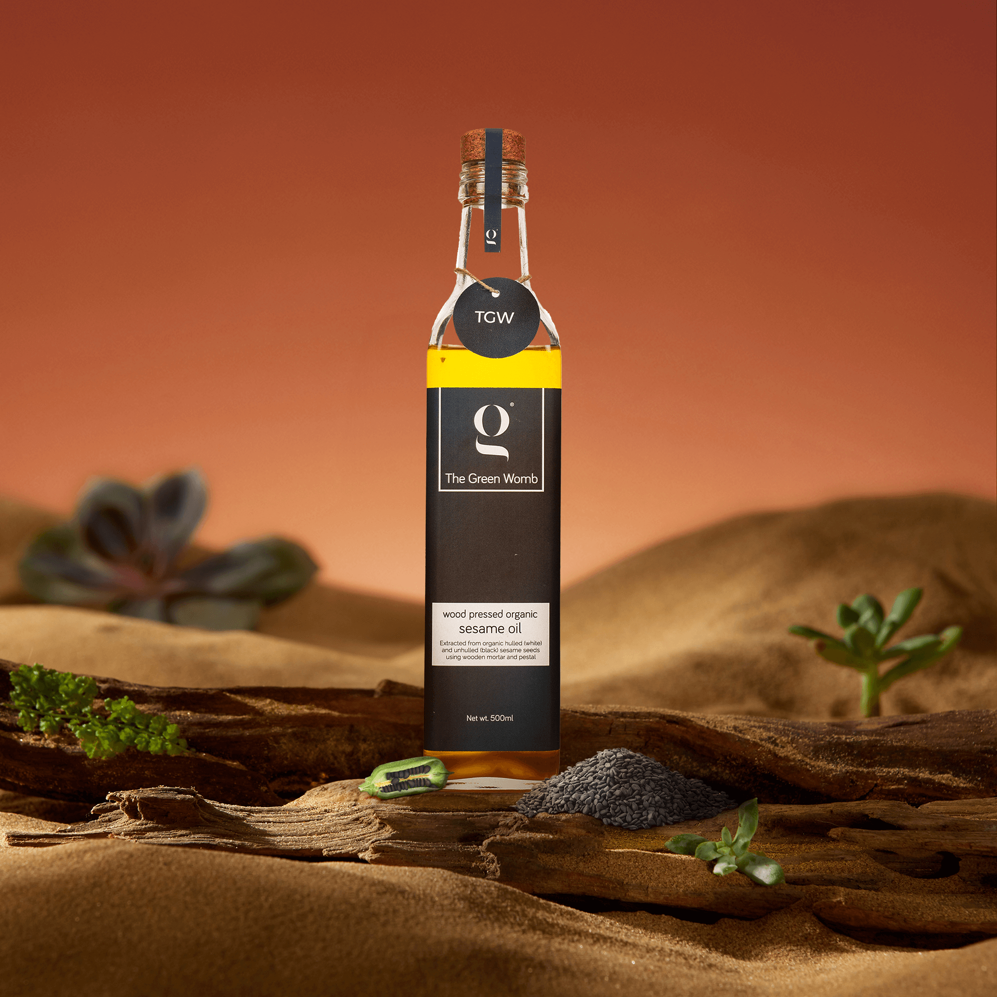 Wood Pressed Organic & Pure Sesame Oil