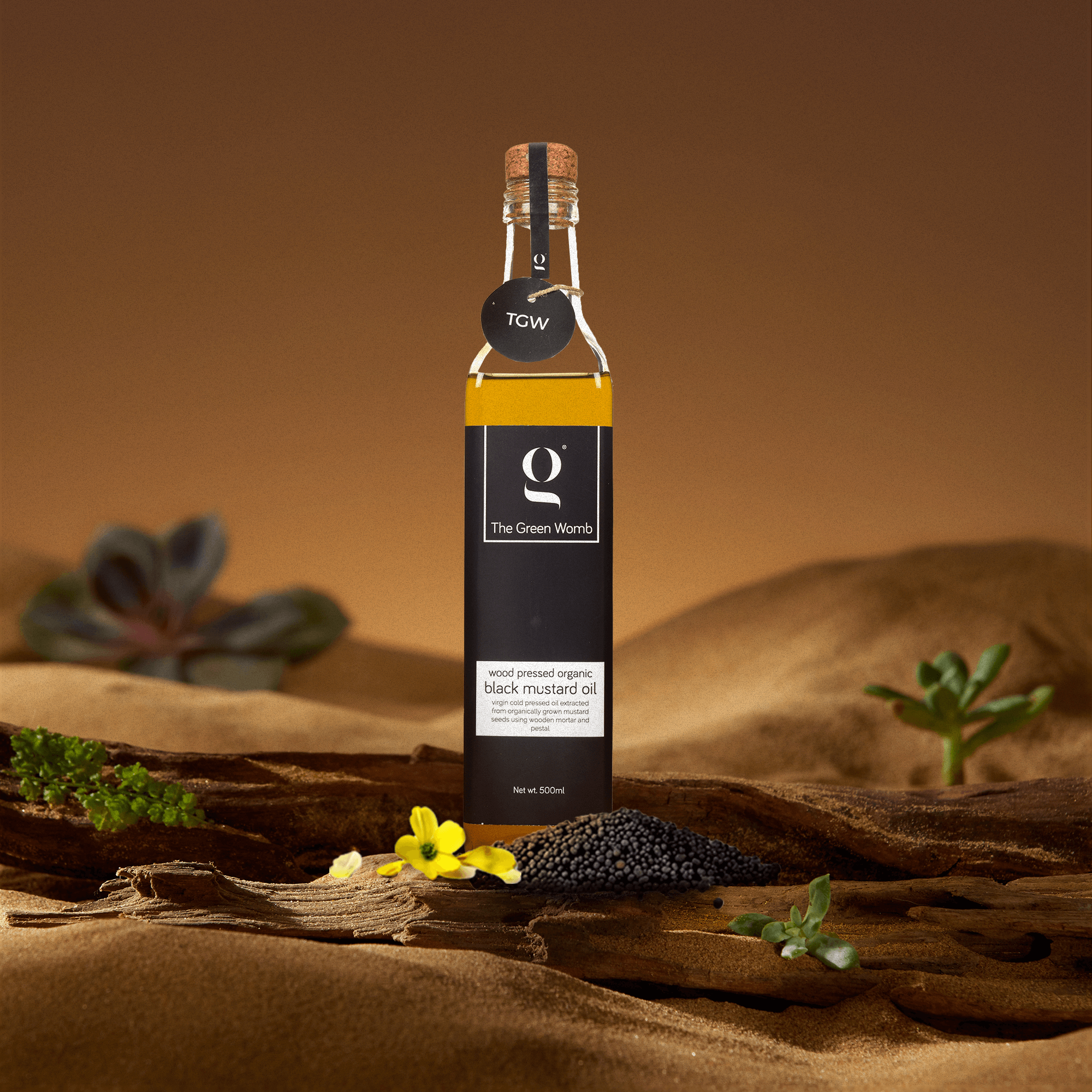 Wood Pressed Organic Black Mustard Oil