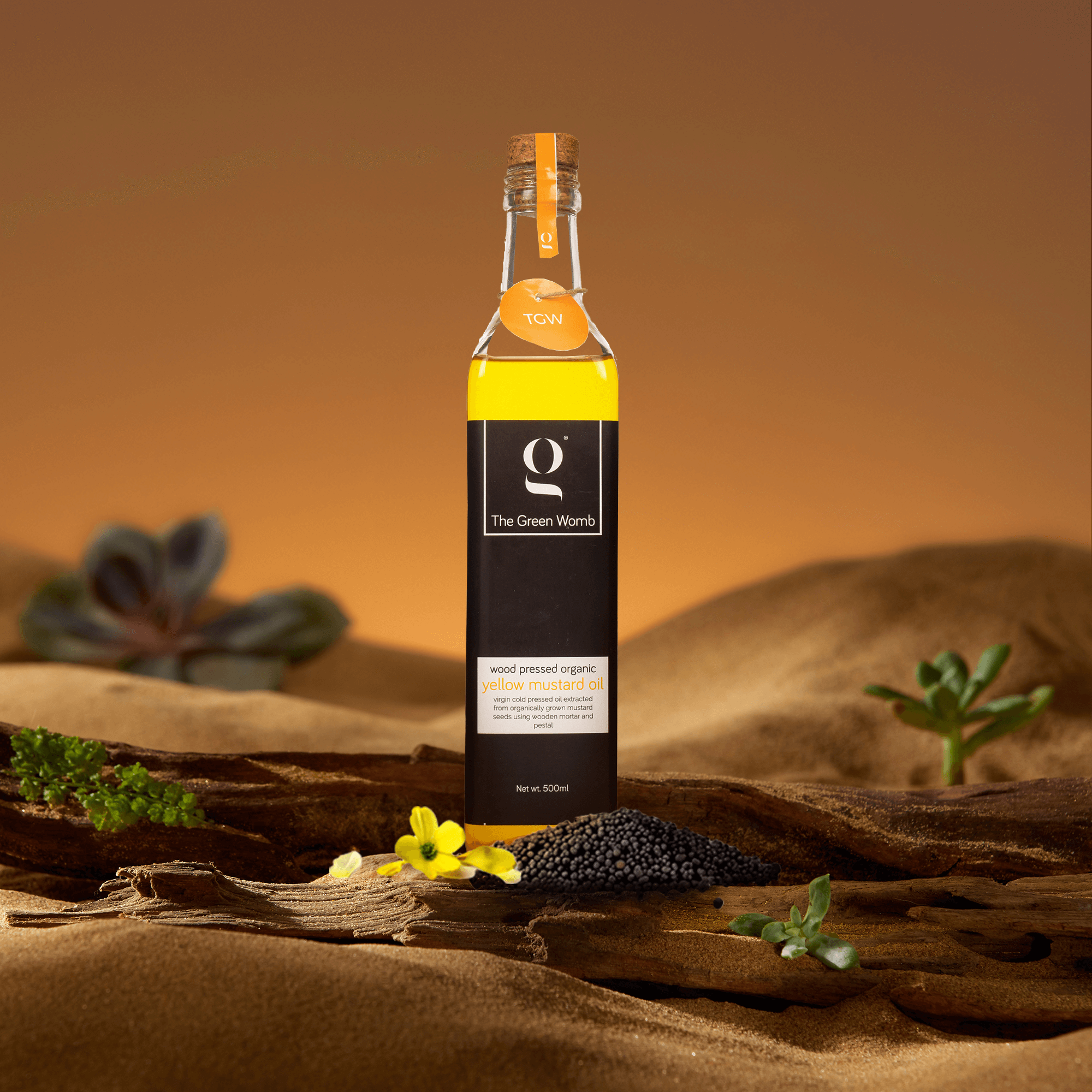 Wood Pressed Organic Yellow Mustard Oil